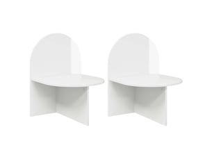 Table de chevet 2 pièces blanc brillant 48 x 49 x 65 cm