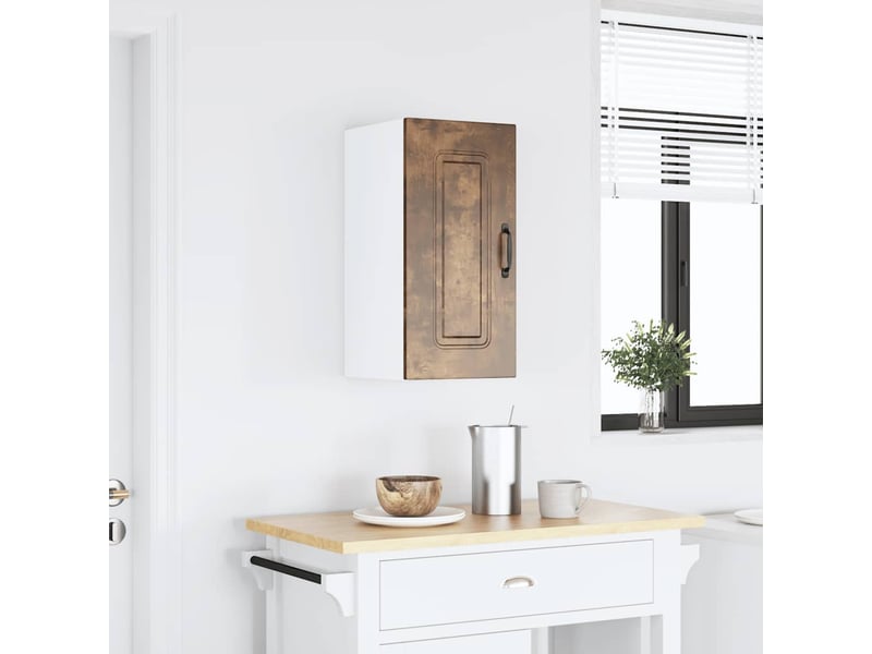 Meuble de rangement, armoire murale de cuisine kalmar chêne fumé bois d'ingénierie shl8140 - Conforama B