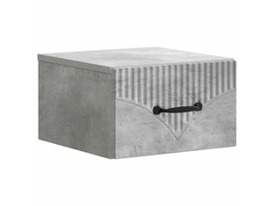 Table de chevet - cabinet de chevet - table de nuit mural gris béton 34,5 x 33 x 20 cm