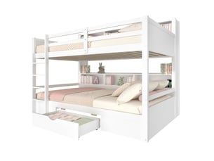 Lit superposé 90x200 cm <strong>MODENUIT </strong>  <strong></strong> coloris blanc