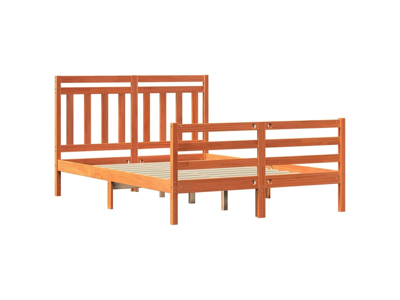  Lit double- lit adulte -  cadre de lit avec tête de lit  marron 140 x 200 cm  - Conforama B