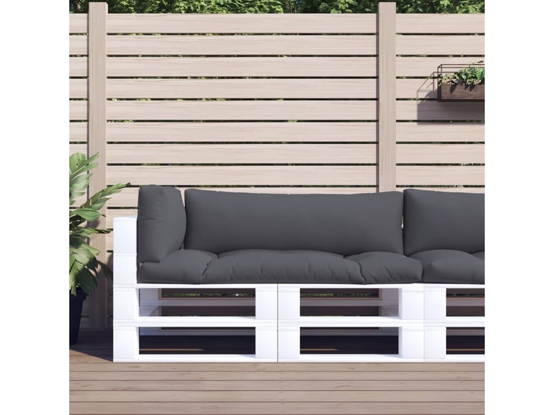  Lot de 3 coussins de palette, coussins de canapé anthracite tissu cf59650  - Conforama B