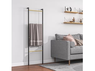 Porte-serviettes 49x167,5 cm à 4 barres métal noir