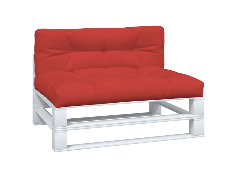  Lot de 2 coussins de palette, coussins de canapé rouge tissu cf59611  - Conforama C