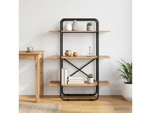 Étagère 3 niveaux, étagère de rangement 60 x 35 x 105 cm pb chêne artisanal
