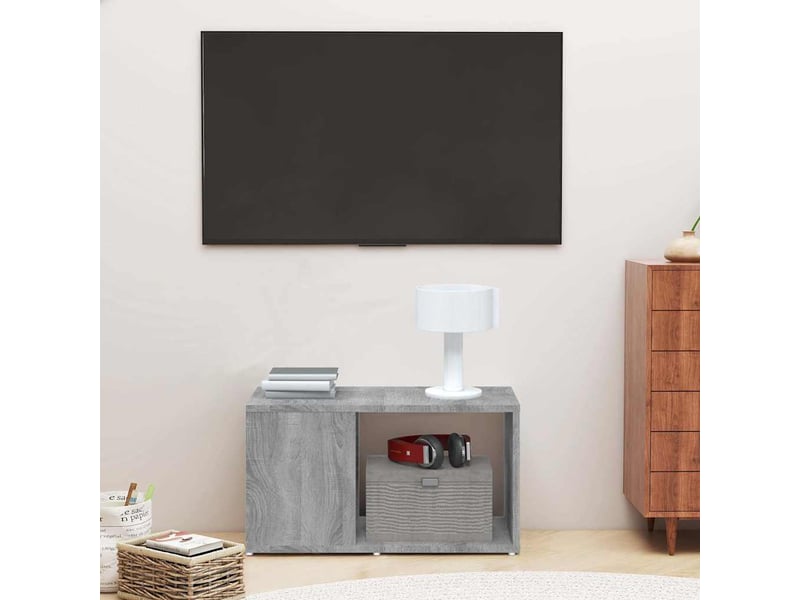  Meuble tv - banc tv - meuble de rangement sonoma gris 60x24x32 cm bois d'ingénierie  - Conforama B