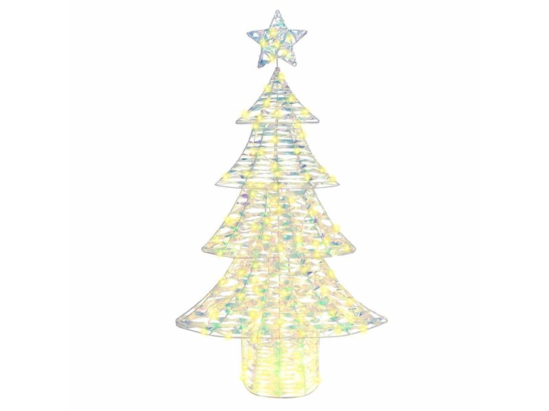 Sapin de noël - arbre de noël 160 led blanc chaud 150 cm pet - Conforama D