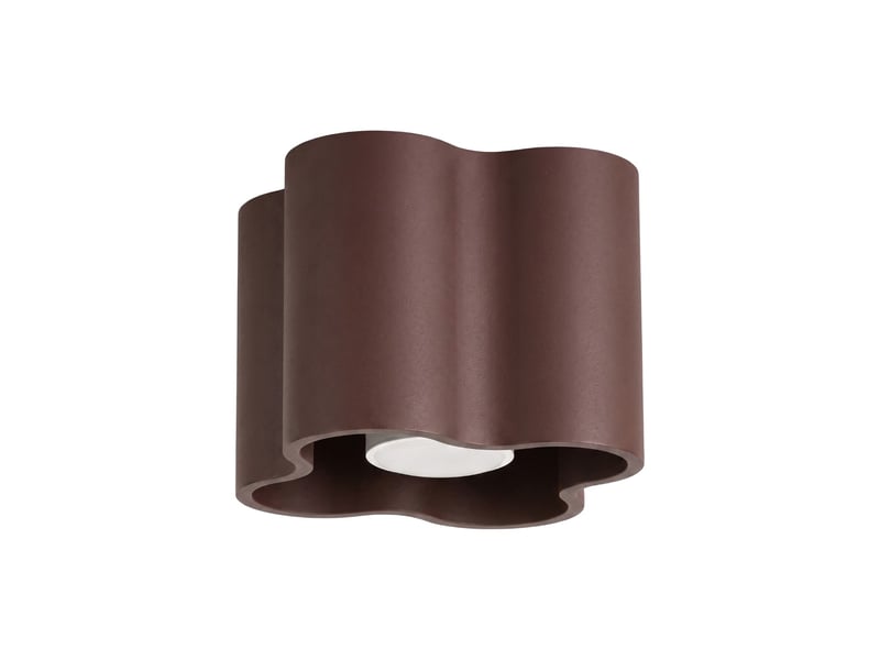  Plafonnier ovio 1 brun gu10 aluminium moderne 10x12x12cm SL.3372 - Conforama A