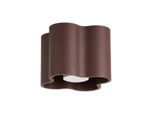 Plafonnier ovio 1 brun gu10 aluminium moderne 10x12x12cm