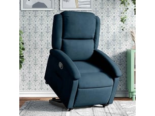 Fauteuil fixe <strong></strong> Velours bleu