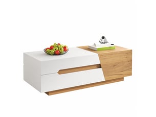 Table basse rectangulaire coloris blanc  
