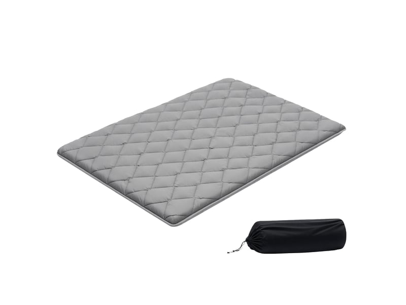  Vevor matelas futon japonais tatami doux pliable 203,2x137,2 cm dormir gris  - Conforama A