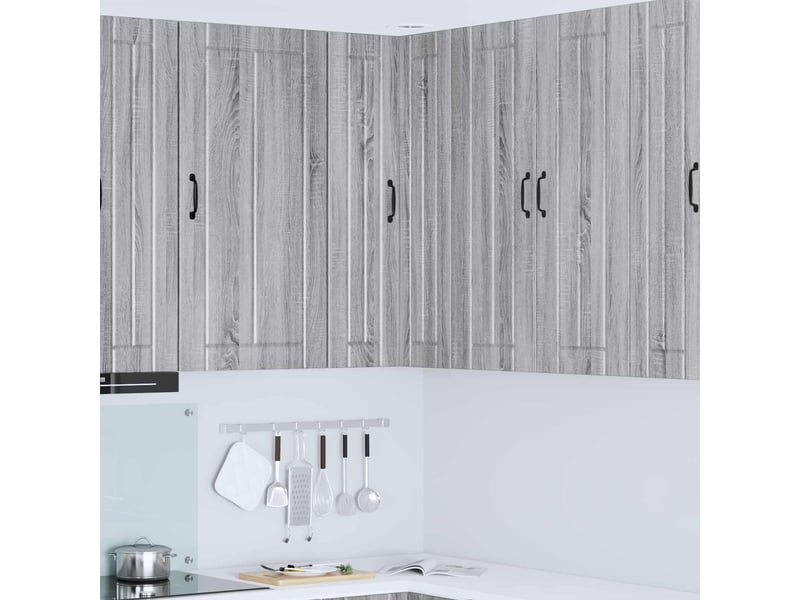  Meuble mural de cuisine, armoire d'angle cuisine lucca sonoma gris 57x57x100cm  - Conforama B