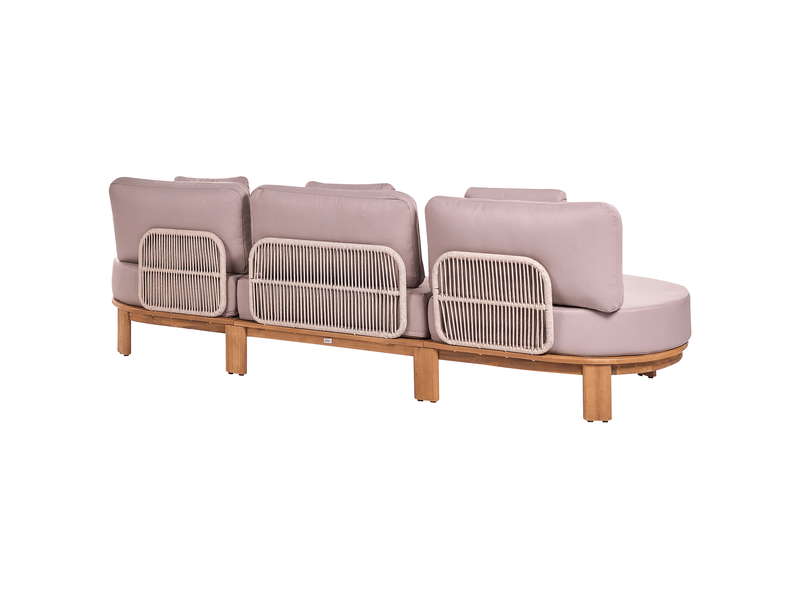  Canapé de jardin 3 places arzello acacia marron clair  - Conforama E