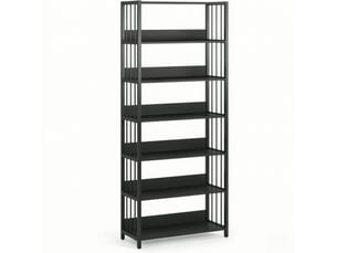 Bibliotheque coloris  noir 6 étagère(s) EVRYAE   - 30 cm x 190 cm
