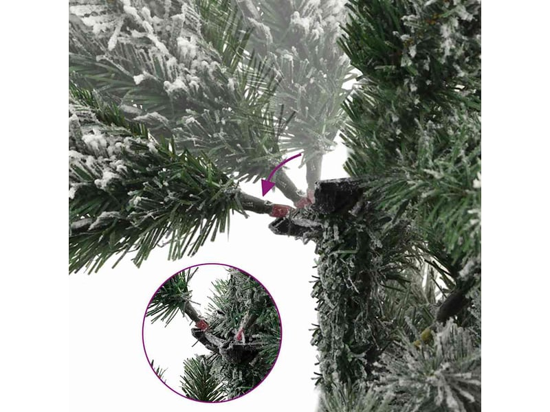  Sapin de noël artificiel, arbre de noël à charnières avec neige floquée 150 cm shl689  - Conforama C