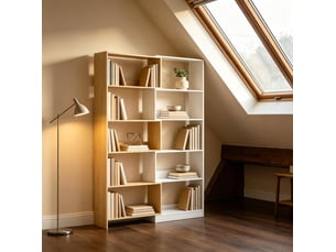 Bibliotheque coloris bicolore 5 étagère(s) <strong>DESMIU</strong> <strong></strong> - 23.8 cm x 163.7 cm