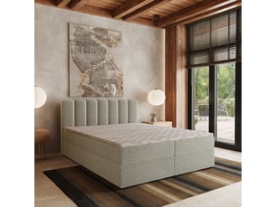 Lit avec rangement 160x200 cm <strong>MASSENO</strong> <strong></strong> coloris gris
