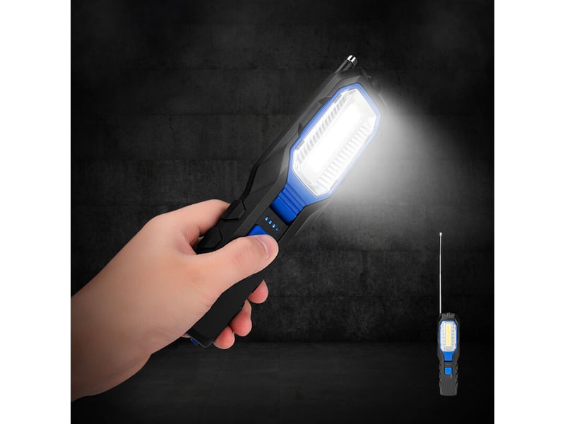 Cob multifonctionnel avec lampe de travail lampe de maintenance rechargeable par usb avec lampe de maintenance à batterie intégrée - Conforama D
