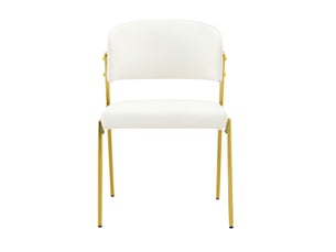 Ensemble de 2 chaises de salle à manger modernes rembourrées cadre métallique dossier ergonomique siège simili cuir