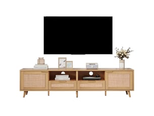 Meuble tv coloris naturel 200 cm   