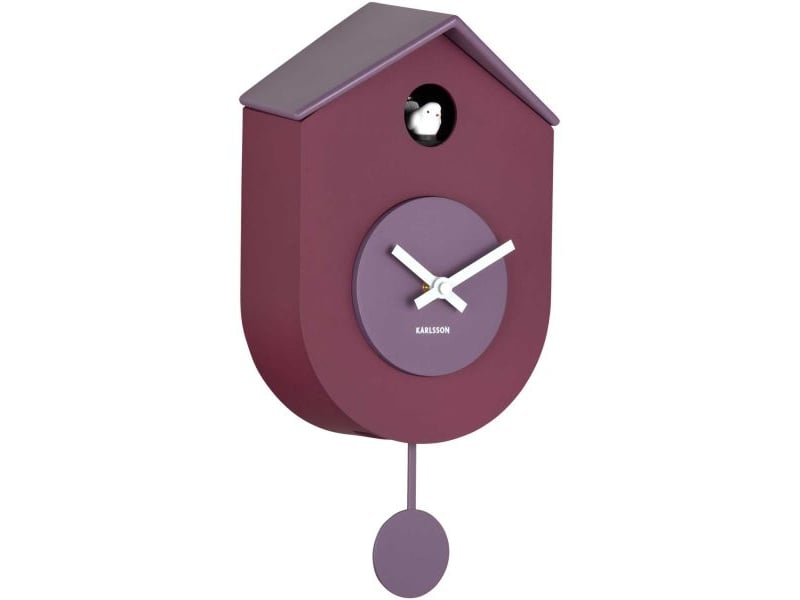  Horloge murale en abs grato cuckoo mauve foncé et lavande  - Conforama A