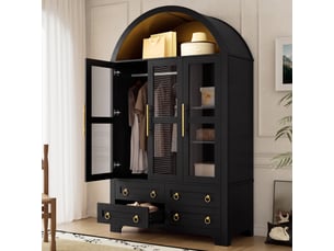 Vitrine coloris noir - 110 cmx186 cm