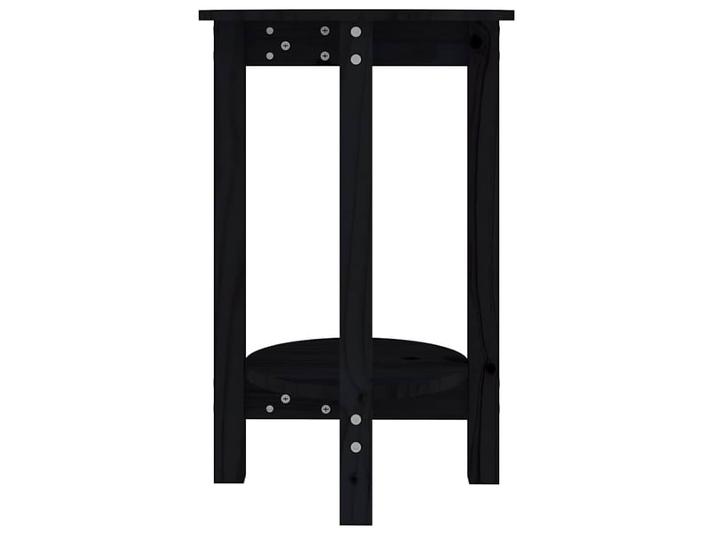  Table basse - table de salon - table à thé noir ø 40x60 cm bois massif de pin  - Conforama E
