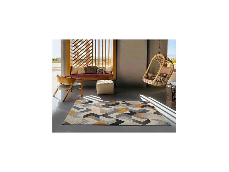  Tapis atticgo gladys gris rectangulaire moderne - 100% polypropylène, envers jute  - Conforama D