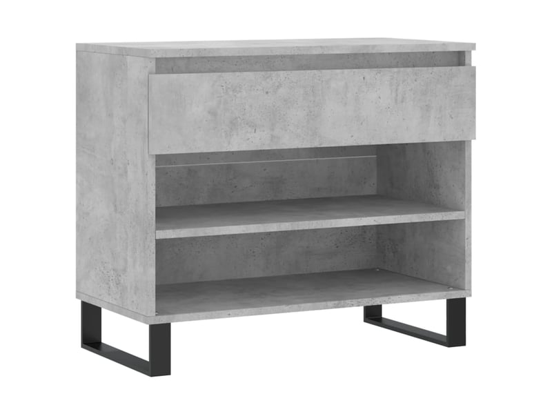  Meuble à chaussure, armoire à chaussures gris béton 70x36x60 cm bois d'ingénierie shl8624  - Conforama A