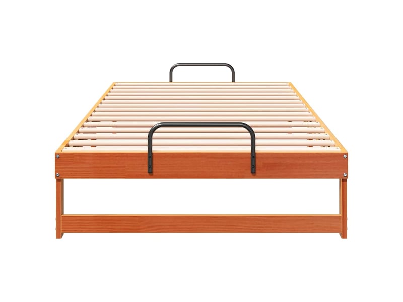  Lit simple- lit adulte -  cadre de lit marron 100 x 200 cm pin massif  - Conforama D