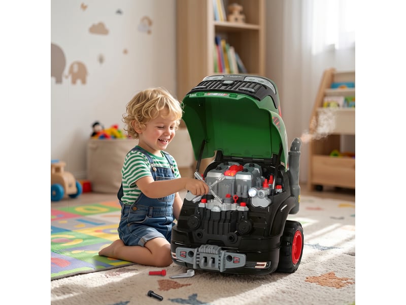  Camion mécano 2 en 1 - jeu d'imitation mécanicien - nombreux accessoires total 60 pièces et effets  - Conforama E