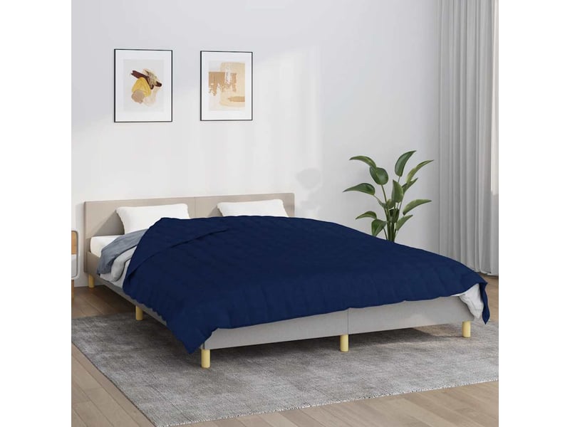  Couverture lestée adulte bleu 200x200 cm 13 kg tissu shl86373  - Conforama B