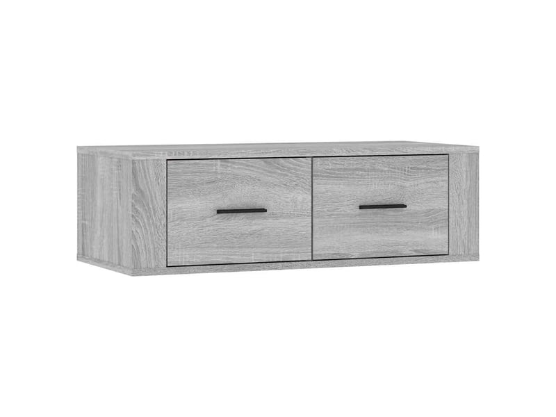  Meuble tv - banc tv - meuble de rangement suspendue sonoma gris 80x36x25 cm bois d'ingénierie  - Conforama A