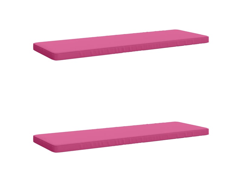  Lot de 2 coussins de banc, coussins d'assise vught 100 % polyester rose cf58064  - Conforama A