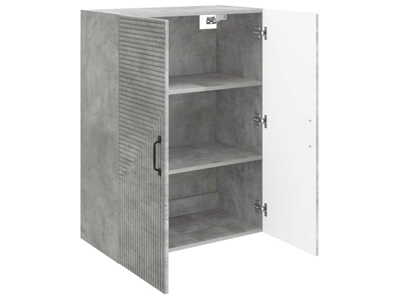 Armoire murale salon gris béton 66x34,5x90cm bois d'ingénierie shl2404 - Conforama C