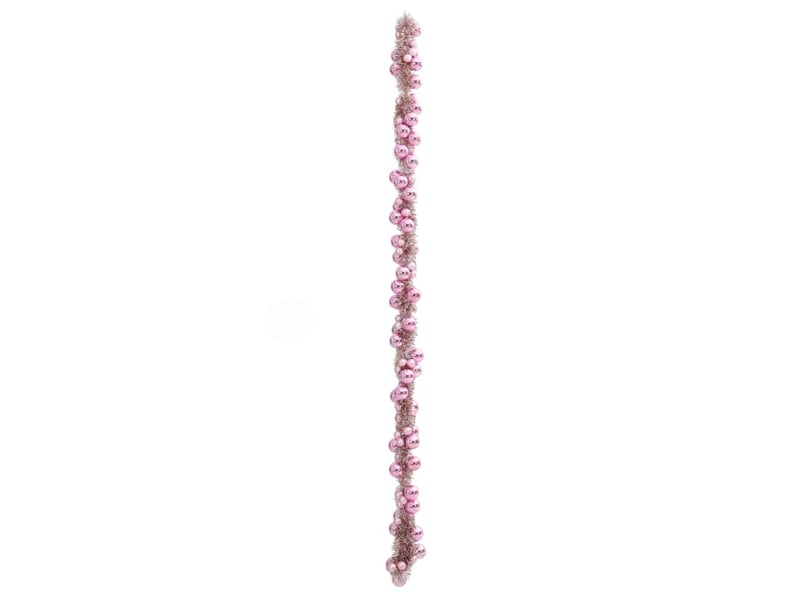  Guirlande de boules de noël led rose 186 cm polystyrène  - Conforama D