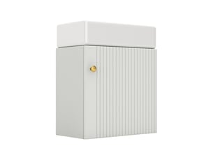 Meuble sous-vasque suspendu 46 cm avec vasque en céramique petit meuble de salle de bain blanc