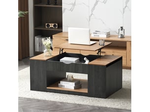 Table basse rectangulaire coloris bicolore OKWISH - 59.7 cmx109.5 cm