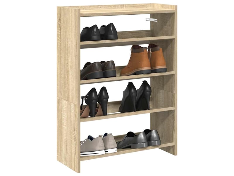  Meuble à chaussures, étagère à chaussures chêne sonoma 60x25x81 cm bois d'ingénierie  - Conforama B