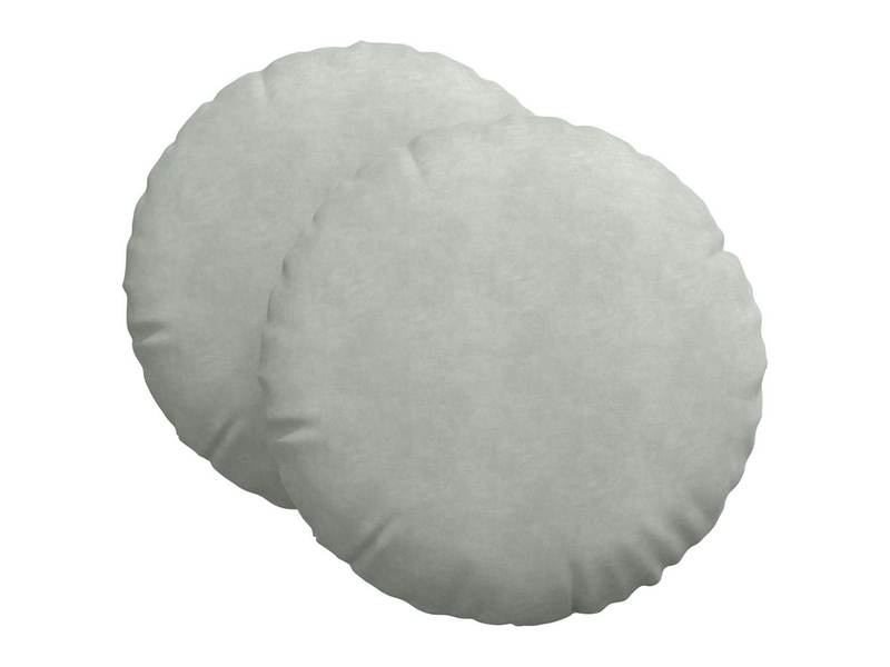  Lot de 2 coussins de siège, coussins décoratifs velours gris clair ø60 x 21 cm cf59895  - Conforama A