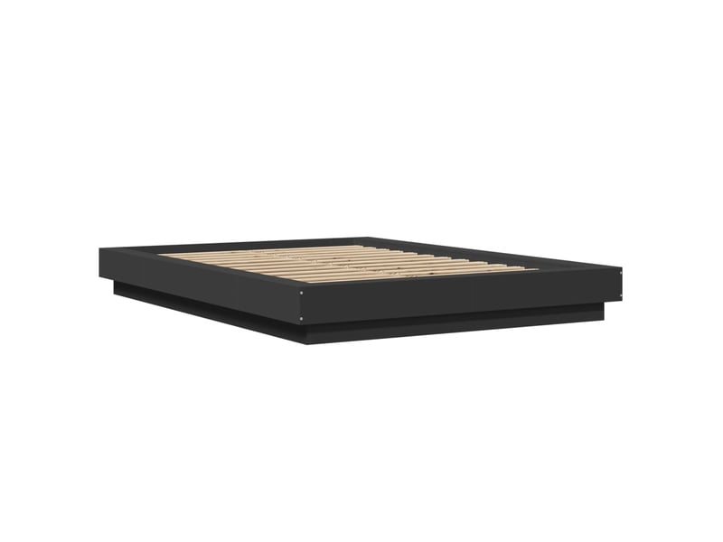  Lit double- lit adulte -  cadre de lit avec lumières led sans matelas noir 120x190cm  - Conforama B