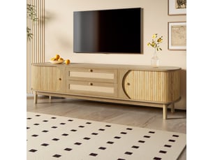 Meuble tv coloris bois clair  <strong></strong>  <strong></strong>