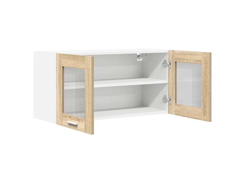  Armoire suspendue moderne avec grand espace de rangement 80 x 31 x 40 cm en bois d'ingénierie blanc 02_0053275  - Conforama C