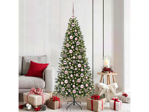 Ensemble de boules de noël 120 pcs 300 led blanc chaud ø 6 cm