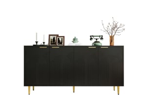 Buffet 4 porte(s) DZMDIP - 160 cm coloris noir