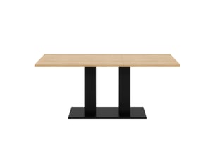 Table à manger extensible 140x70 cm mdf naturel et noir