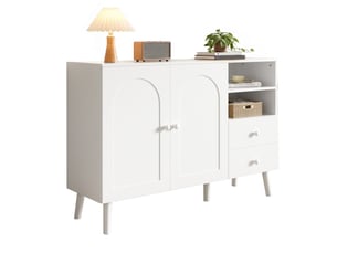 Buffet 2 porte(s) 2 tiroir(s) - 118 cm coloris blanc