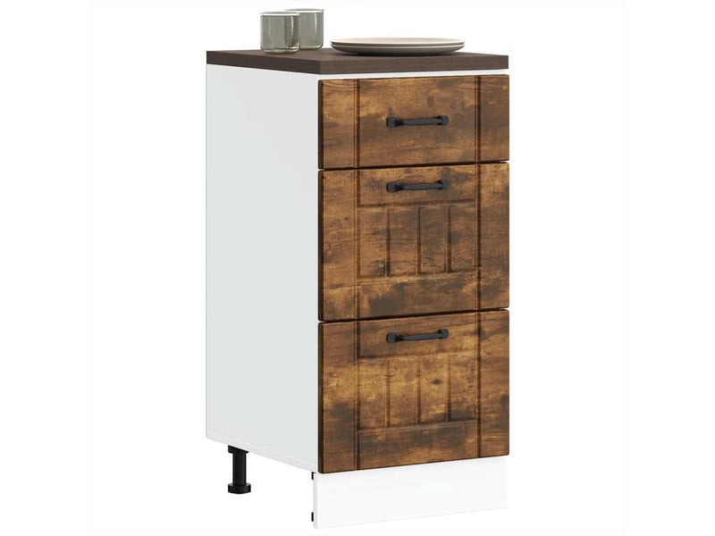  Meuble de rangement, armoire de cuisine lucca chêne fumé bois ingénierie shl1452  - Conforama B