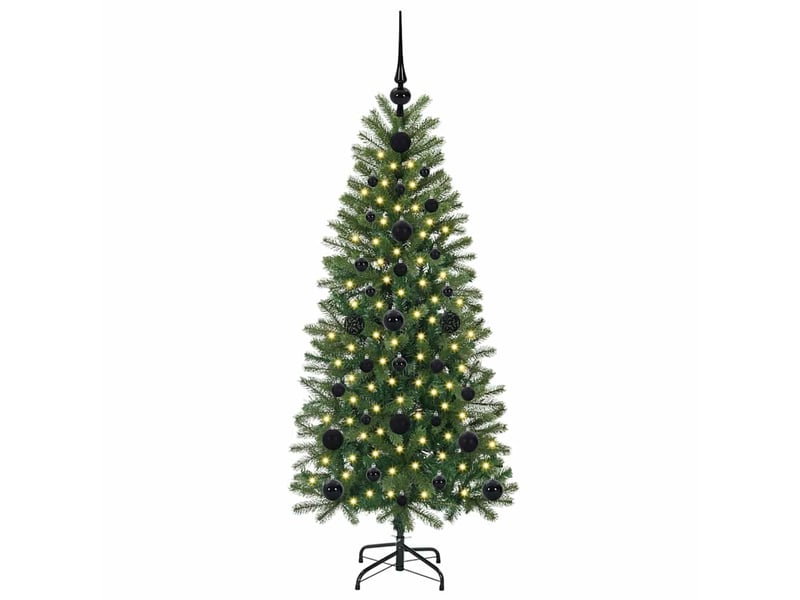  Sapin de noël artificiel, arbre de noël vert 120 cm pe et pvc shl9040  - Conforama C